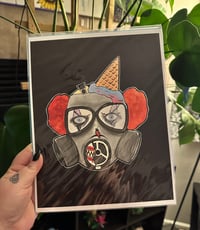 Image 2 of Gas Mask Clown Print