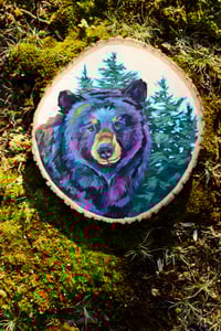 Image 2 of Black Bear (Live Edge Wood Round)