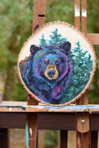 Image 1 of Black Bear (Live Edge Wood Round)