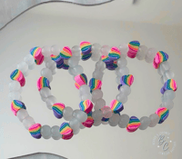 Rainbow Heart Jelly Bracelet 