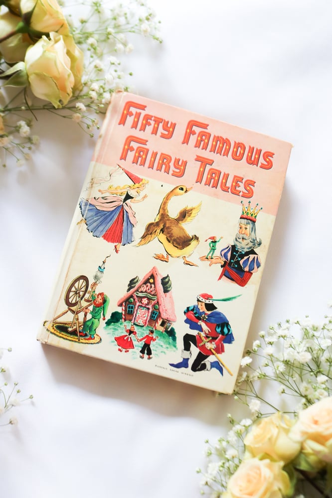 Image of Vintage 1946 Fifty Famous Fairy Tales Book 