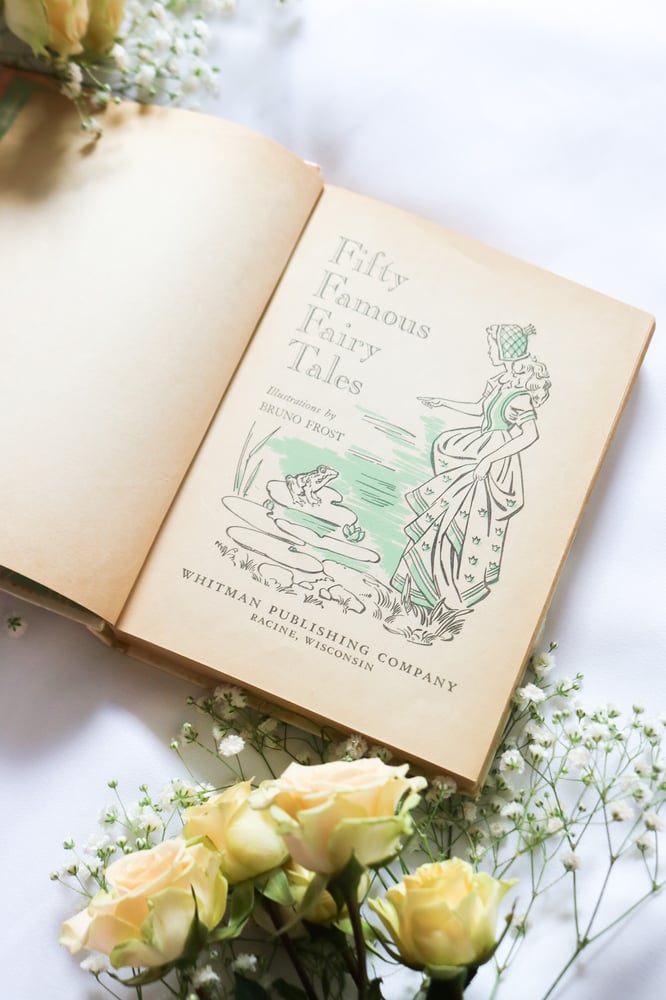 Image of Vintage 1946 Fifty Famous Fairy Tales Book 