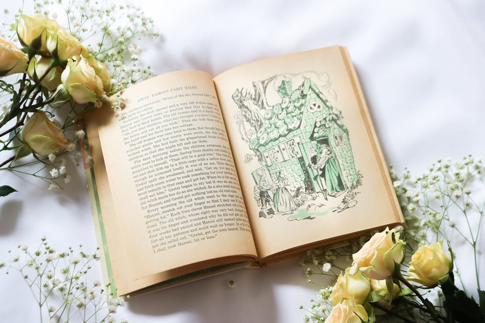 Image of Vintage 1946 Fifty Famous Fairy Tales Book 
