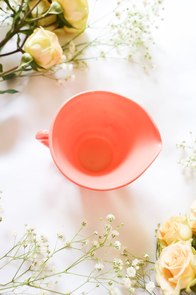 Image of Vintage 1930s Hazel Atlas Pastel Pink Creamer