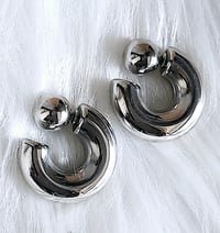 Image 2 of Chunky C Ball Earrings