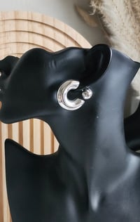 Image 6 of Chunky C Ball Earrings