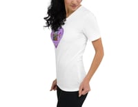 Image 3 of Autumn Cottage Garden - Purple Heart - White Ladies T-shirt