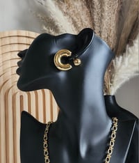 Image 3 of Chunky C Ball Earrings