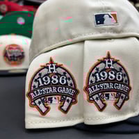 Image 2 of New Era 59Fifty Chrome /Navy/ Orange