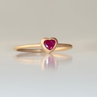 Image 1 of Ruby Heart Promise Ring
