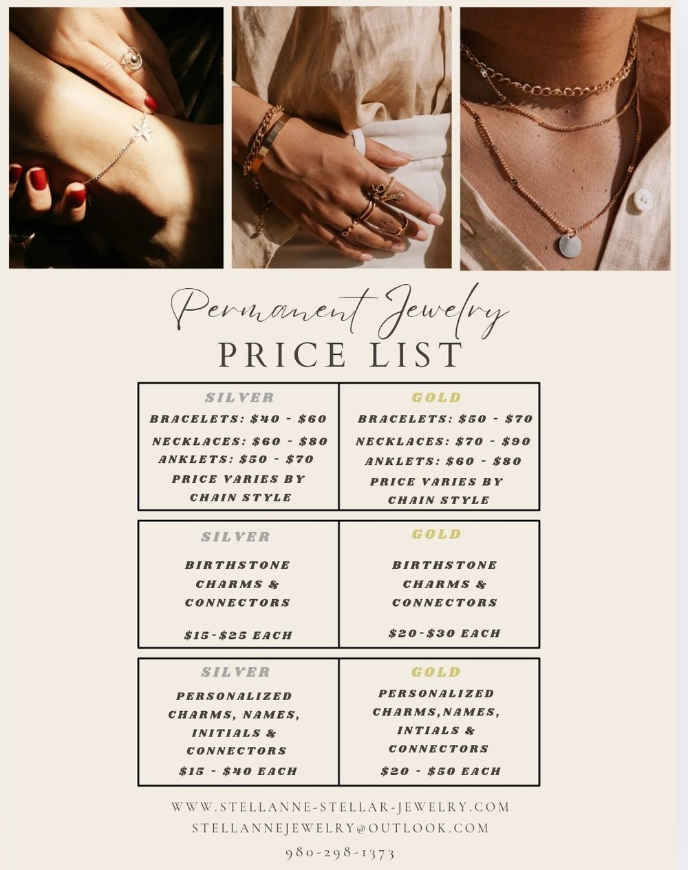 Image of Permanent Jewelry 1:1 Appointment (excludes private events)