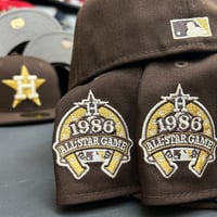 Image 2 of New Era 59Fifty Burntwood/ Gold/86' Horse Shoe