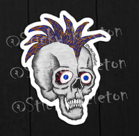 Mohawk Skull Sticker