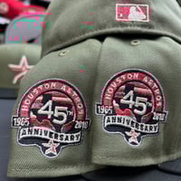 Image 3 of New Era 59Fifty Olive Green/ Black/ Metallic Silver/ Metallic Red
