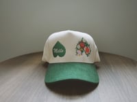 Image 5 of Cream and Green corduroy snapback