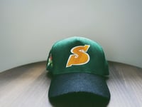 Image 1 of Forest Green corduroy with black brim 