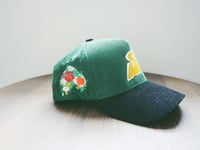 Image 2 of Forest Green corduroy with black brim 