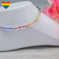 Image 2 of Square Rainbow Anklet 