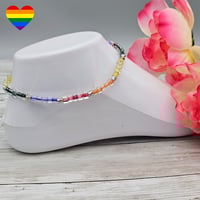 Image 1 of Square Rainbow Anklet 