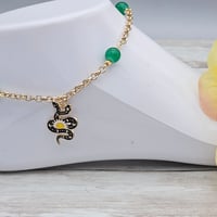 Image 1 of Green Snake Anklet
