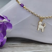 Image 2 of Purple Dog Anklet