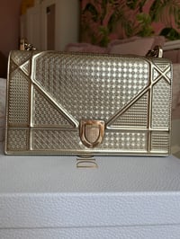 Image 2 of Christian Dior Diorama Medium Gold Chain Bag