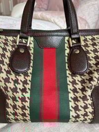 Image 2 of Gucci Houndstooth Boston Vintage Bag