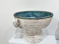 Image 5 of Ceramic Birch Pedestal Bowl- Lenore Lampi
