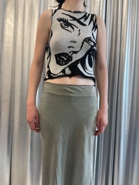 Image 3 of Merino wool knitted top Pop-Art black and white 