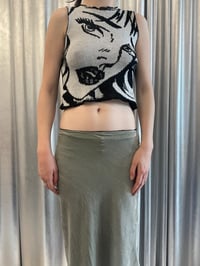 Image 2 of Merino wool knitted top Pop-Art black and white 