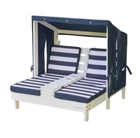 Image 2 of Astaire Double Chaise Lounge - Navy & Ivory