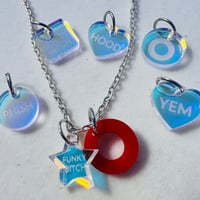 Image 1 of Phish Iridescent Custom Charm Necklace