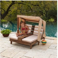 Image 3 of Astaire Double Chaise Lounge - Espresso & Oatmeal