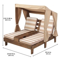 Image 5 of Astaire Double Chaise Lounge - Espresso & Oatmeal