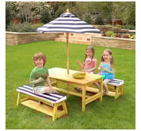 Image 2 of Monroe Patio Set - Navy & Ivory 