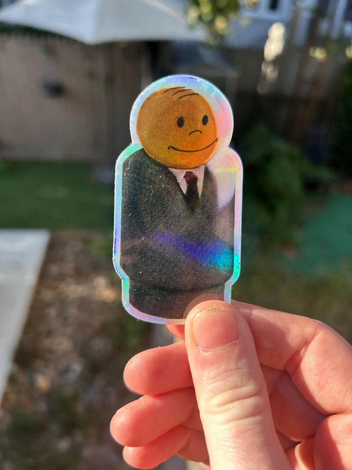 Image of Sunny Day Real Estate Holographic 3"inch die cut sticker & 1.25 inch acrylic Pin - 90's emo , diary