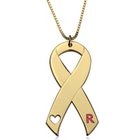 Initial Ribbon Necklace