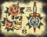 Skull/dagger