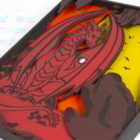 Image 4 of Fiery Dragon Shadow Box - For Fantasy Lovers