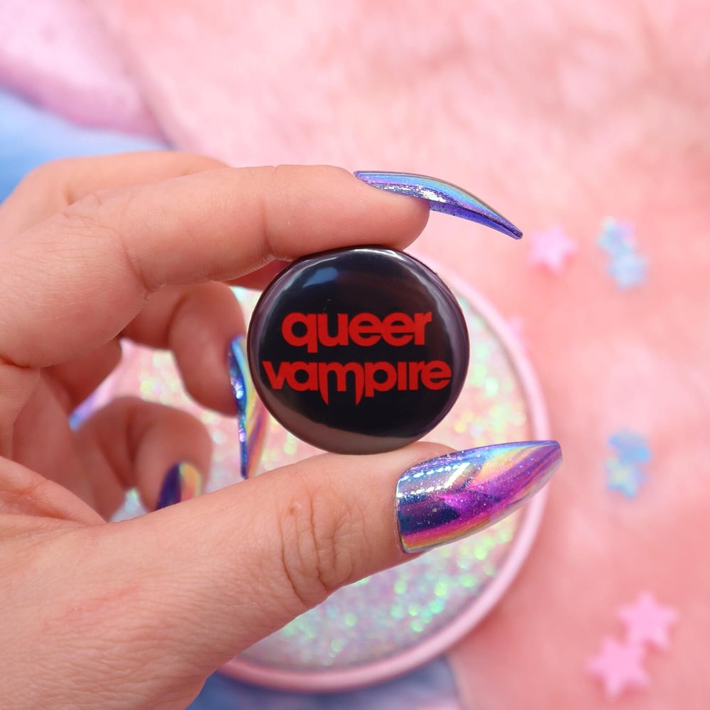 Image of Queer Vampire Button Badge