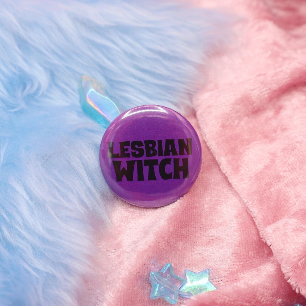 Image of Lesbian Witch Button Badge