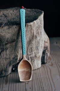 Image 1 of Handcarved Roasted Birch Cooking / Serving Spoon
