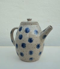 Image 2 of Blue polka dot teapot