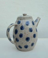 Image 3 of Blue polka dot teapot