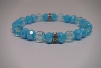 Image 1 of March Aquamarine Bracelet - Crystal & Lava