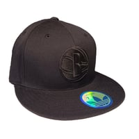 Image 1 of  Adidas Brooklyn Nets Hat Cap Mens Fitted 7 Black NBA Blackout 100% Wool