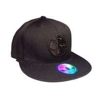 Image 2 of Adidas Brooklyn Nets Hat Cap Mens Fitted 7-5/8 Black NBA Blackout 100% Wool