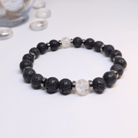 Image 3 of April Diamond Bracelet - Crystal & Lava