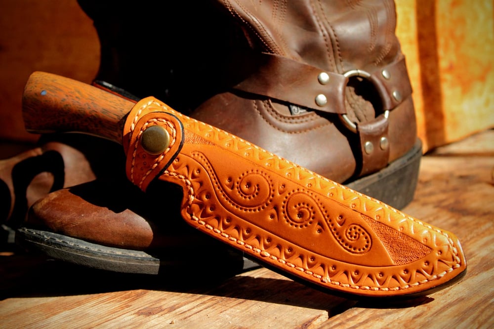 Image of Merbau Wood Handle Gut Hook knife