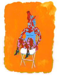 Image of Winter Floral (Red Horse in Orange Room)